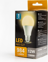 Aigostar ledlamp A5 A60 grote stralingshoek E27 12 W 3000 K warm licht