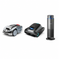 SUNSEEKER S5 1600 m² Robotmaaier + AIPER Scuba S1 270 Min Zwembadrobot + Aiper IrriSense 2 Slim Besproeiingssysteem – Gras, Zwembad & Tuinverzorging Bundel