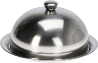 Excellent Houseware serveerplateau met stolp   roestvrij staal, 31 cm
