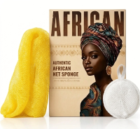 Persoonlijke verzorging   afrikaanse netsponsset   90 g   geel+wit   met koord