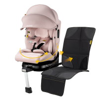 Jovikids Ranger 2 360° draaibare kinderbeveiligingszitting met ISOFIX, i Size 40–150 cm (Geschikt vanaf de geboorte tot ca. 12 Jaar), Babyautostoel met kantelfunctie en afneembare zonneklep, ECE R129, Eenvoudig te reinigen, Inclusief anti kras pads (Roze)