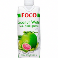 FOCO Kokoswater met roze guave 500 ml