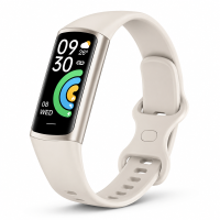 VoxorAI – Witte smartwatch met touchscreen. Geschikt voor zowel mannen als vrouwen. Met functies voor het meten van hartslag, slaappatronen, bloeddruk, bloedzuurstofgehalte en lichaamstemperatuur. Waterdicht tot IP67 niveau. Standby tijd van 30 dagen. Bes