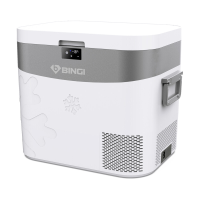 BINGI Draagbare auto koelkast 22 liter, 12 V/24 V DC & 100 240 V AC dubbele stroomvoorziening,  18℃ tot 15℃ instelbare koelkast, koelbox voor kamperen, campervan, reizen, RV, vrachtwagen, picknick, boot