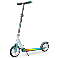 LEEYV LY205 step, step voor kinderen van 6–12 en volwassenen, max. Draagvermogen 100 kg, verstelbare hoogte, lichtgewicht 2 wielig, opvouwbare kinderstep met grote wielen van 205 mm