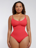 Feelingirl naadloze bodysuit voor dagelijks gebruik M/L   rood