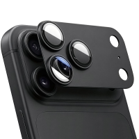 IM CHEN iPhone 18Promax Cameralensbeschermer, Hoogdoorlatend Gelegering, Valbestendig, Zwart, 1 Stuk