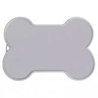 Blinkit 014 1 botvormige voermat voor huisdieren/hondenmat, groot siliconenmateriaal, verbrede en verdikte randen waterdicht en voorkomt voedseloverloop, geschikt voor voerplaats voor huisdieren, beige/grijs/zwart/roze/blauw