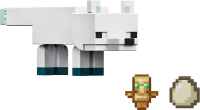 Mattel Minecraft IJsvos actiefiguur   8,26 cm, wit