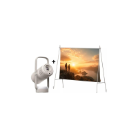 XGIMI Vibe One draagbare projector, Full HD 1080p, Google TV, 250 ISO lumen, JBL audio, Ingebouwde batterij + projectiescherm met standaard, Match Night EU Edition