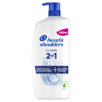 HEAD & Shoulders Classic 2 in 1 Anti Roos Shampoo + Conditioner   1000 ml   Pomp