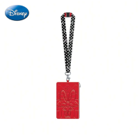 1 St. Disney Minnie Mouse Gewatteerde Lanyard Kaartportemonnee Officieel Gelicenseerd Thema Films Anime Accessoire Rood Gewatteerd Strikpatroon Cadeau