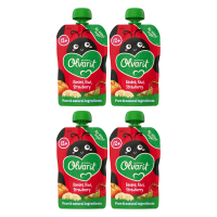 Olvarit knijpfruit 12+ aardbei, banaan, kiwi 100 g *4