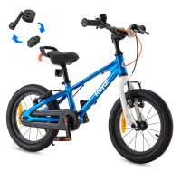 RoyalBaby+Kids fiets+ Aluminium EZ Freestyle+ 14 inch blauw, Netto gewicht 7.4 Kg