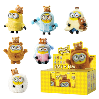Bob‑Tim Minions Best Friends Together Serie Pluche Sleutelhanger Blind Box   Medium Box, Set van 6 (Alle Uniek, Geen Dubbels)