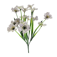 Wei's moment 9 Bundels Kunstbloemen, UV Bestendige Kunstbloemen Kunstplanten Buiten, 6 Kleuren Realistische Kunstplastic Lentebloemen In Potten Binnen Voor Huis Tuin Veranda Balkon Raambak Decoratie Wit, Nieuwjaarsverkoop, Top Cadeau Keuzes
