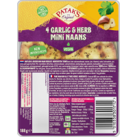 Patak's Knoflook Kruiden Mini Naan   4 pcs