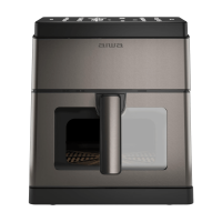 Aiwa AFR8000 Kumadai XXL Airfryer 8 Liter   Digitale Hete Lucht Friteuse Zilver