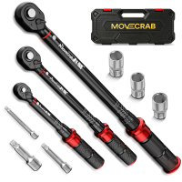 MoveCrab Mechanische momentsleutelset 9 delig 5 220 N.M voor fiets, motor, auto en industriële reparatie gereedschapsset