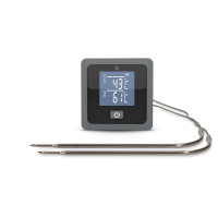 Nedis SmartLife vleesthermometer | Piep /pushmelding | Bluetooth® | Timer | LCD | Aantal sensoren: 2 | 1,20 m | Sensorclips | Nedis® SmartLife | Grijs