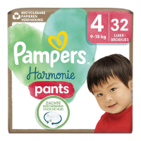 Pampers Harmonie Pants maat 4 (9–15 kg) – 32 luierbroekjes