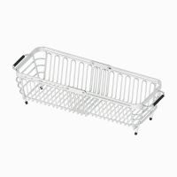 Maxcook afdruipmand voor boven de gootsteen, uitschuifbaar en verstelbaar, 304 roestvrij staal, middelgroot, 29 44 × 15,5 × 10,5 cm, model MCZW1194, geschikt voor groenten en fruit, nieuwjaarspromotie, uitstekende keuze als cadeau