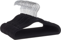 ANQI fluweelkledinghangers voor kinderen, antislip, 11,6 inch (voor babykleding), pak van 50 stuks, zwart, nieuwjaarsaanbieding, top cadeauopties