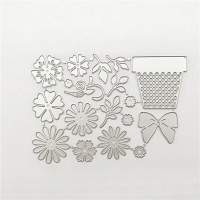 WhereHike metalen snijmallen met bloemen en bladeren, bladachtergrond, framestencil, sjabloon, bloemvormige embossing  en snijstencils voor doe het zelf embossing, fotolijstdecoratie, scrapbook en kaart