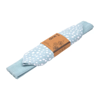 Dexam Sintra placemat  en servettenset gestippeld 100% katoen eendenei blauw