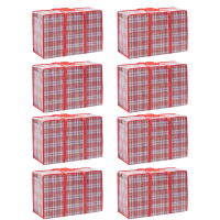 WhereHike 6 delige set opbergzakken voor donzen dekbedden, ruimtebesparende multifunctionele opbergzakken voor kleding en beddengoed, 68 × 50 × 24 cm, rood