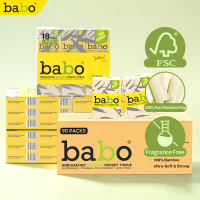 BABO Bamboe Mini Zakdoekjes EU norm | 4 lagen 8 v/zak, 90 zakjes/doos | Dubbele kwaliteitscertificaten, vrij van bleek en fluorescerend middel