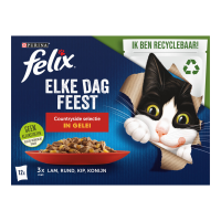 Felix Multibox Elke dag feest Countryside selectie natvoer lam, rund & kip 12 x 85 g