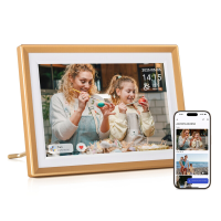 ARZOPA D10 metalen digitaal fotolijstje 10,1 inch, gratis cloudopslag, WiFi fotolijstje, digitaal HD touchscreen, zonder abonnement, deel foto's en video's, individueel wenskaartje om cadeau te geven   D10 Gold