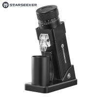 Starseeker E55 Pro Elektrische koffiemolen met 55 mm titaniumlegering conische molensteen, 72 W wisselstroommotor, zwart, professionele espressomolen met traploze aanpassing en anti poedervliegtechniek, geschikt voor thuis en café