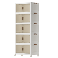 COIZYZZL  Opbergkast zonder montage – breedte 55 cm, 5 stuks – met wieltjes, inklapbaar, magnetisch, grote opbergruimte – nachtkastje, opbergboxen voor woonkamer/slaapkamer/werkkamer
