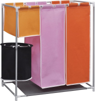 Vida vidaXL 3 delige Wassorteerder met wasmand