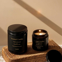 Zooly All Black Series Geurige Kaars in Crème Pot   Citronella, 200 g, 1 stuk