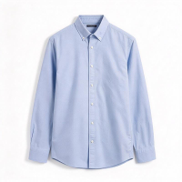 JAMES KINGDOM Oxford stoffen katoenen herenshirt hemelsblauw 2XL