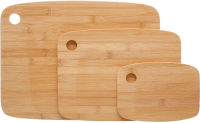 5Five Bamboe Snijplank Set   3 stuks, Bruin, 37 x 28 cm