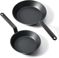SENSARTE 2 delig koekenpannenset met antiaanbaklaag, ovenbestendig, met SwissCoat antiaanbaklaag, inductiegeschikt kookpannenset, vaatwasserbestendig, vrij van PFOA en PFOS, 8 en 10 inch