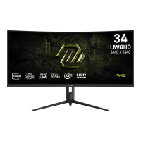 MSI MAG 342CQRF E20 34 inch Rapid VA UWQHD Curve 1500R 21:9 200 Hz 300 cd/m² 0,5 ms 2x HDMI DP