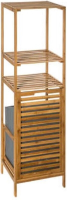 5Five Mix n'Modul bamboe badkamerplank met wasmand   Natuurlijk, 35 x 32 x 118 cm