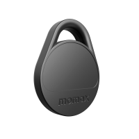 MOMAX Pinpop Lite Bluetooth itemtracker, Werkt met Apple Zoek mijn, Diepzwart