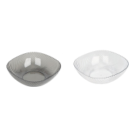 BJ Transparante Fruitschaal 24 cm (Zwart + Wit)