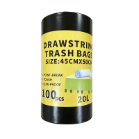 Vakken Vuilniszakken Zwart 20 L 45 cm x 50 cm 100 Zakken per Rol 3 Rollen Lekvrij Heavy Duty PE