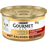 Gourmet Gold hoog eiwit kattenvoer blik kalkoen & eend 85 g