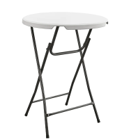Koopman Opvouwbare Bartafel   Wit, 80 cm Diameter, 110 cm Hoog