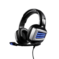 Siukie L200 bedrade gamingheadset met USB  en 3,5 mm stekkers blauw licht