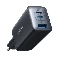 Anker Atom II 3 Port 65W B2C EU/ES/FR/ES Schwarz Iteration 4, kompatibel mit iPhone 18 Serie, iPhone 18 Pro/Pro Max/Duo