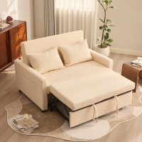 Joyic 2 Zits Slaapbank, Grote Comfortwolk Fauteuil van Corduroy Fluweel, Compact Extra Bed voor Kleine Ruimte, Studio of Slaapkamer, Zonder Montage, Beige